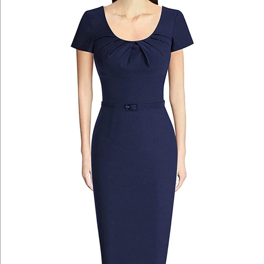 MUXXN SIZE MEDIUM PENCIL DRESS NAVY